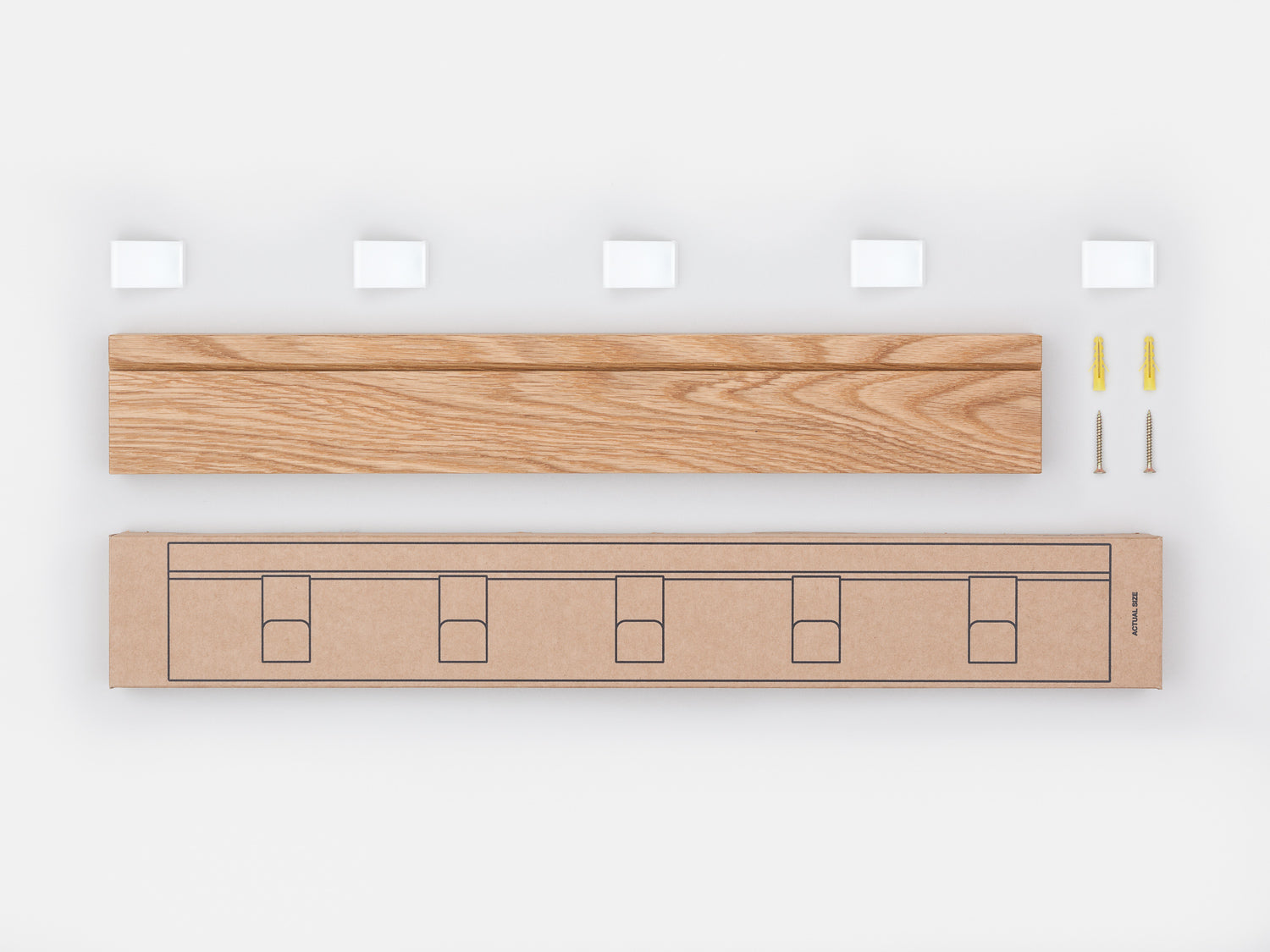 45 Coat Rail - Walnut