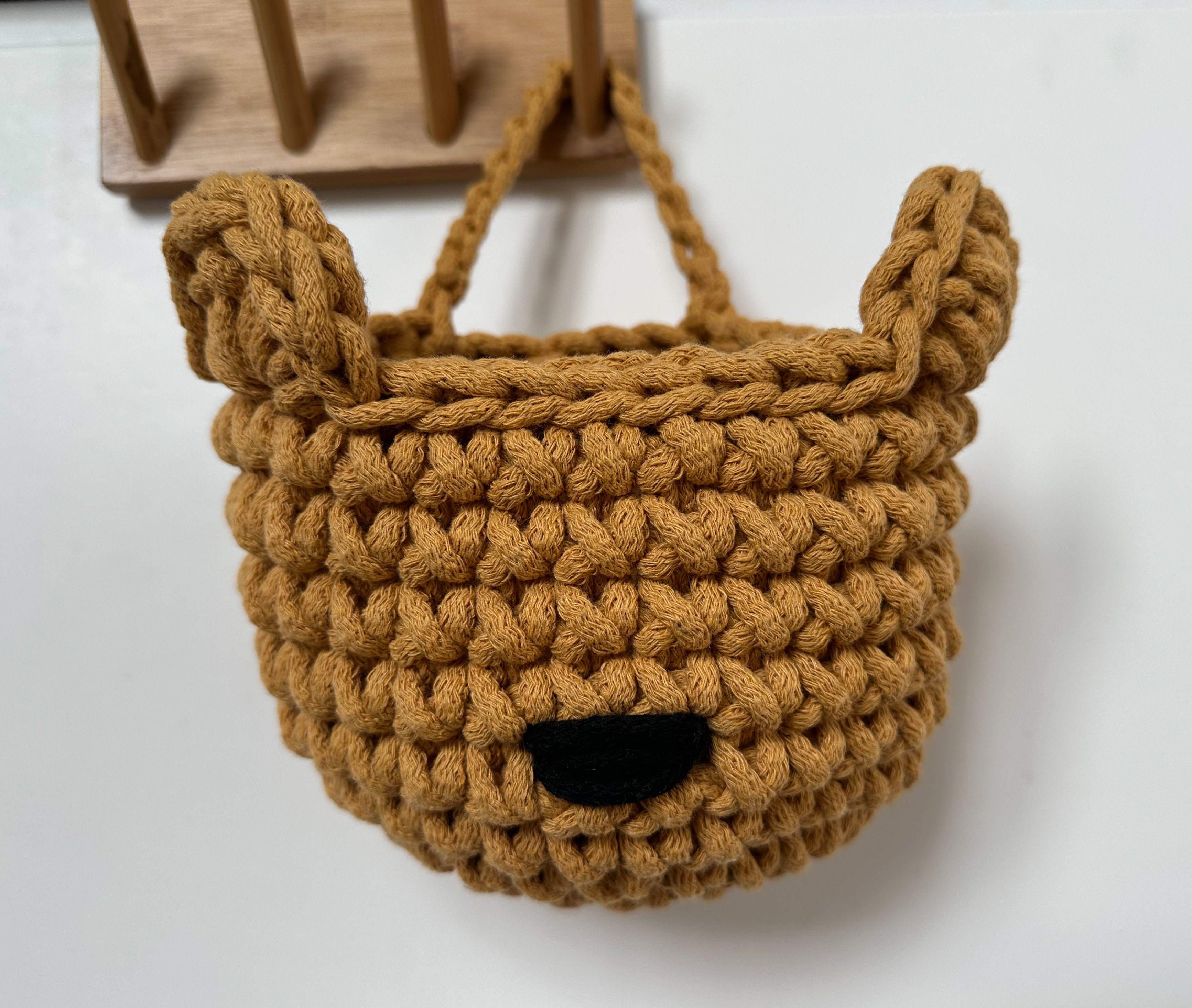 Bear Basket - Mustard