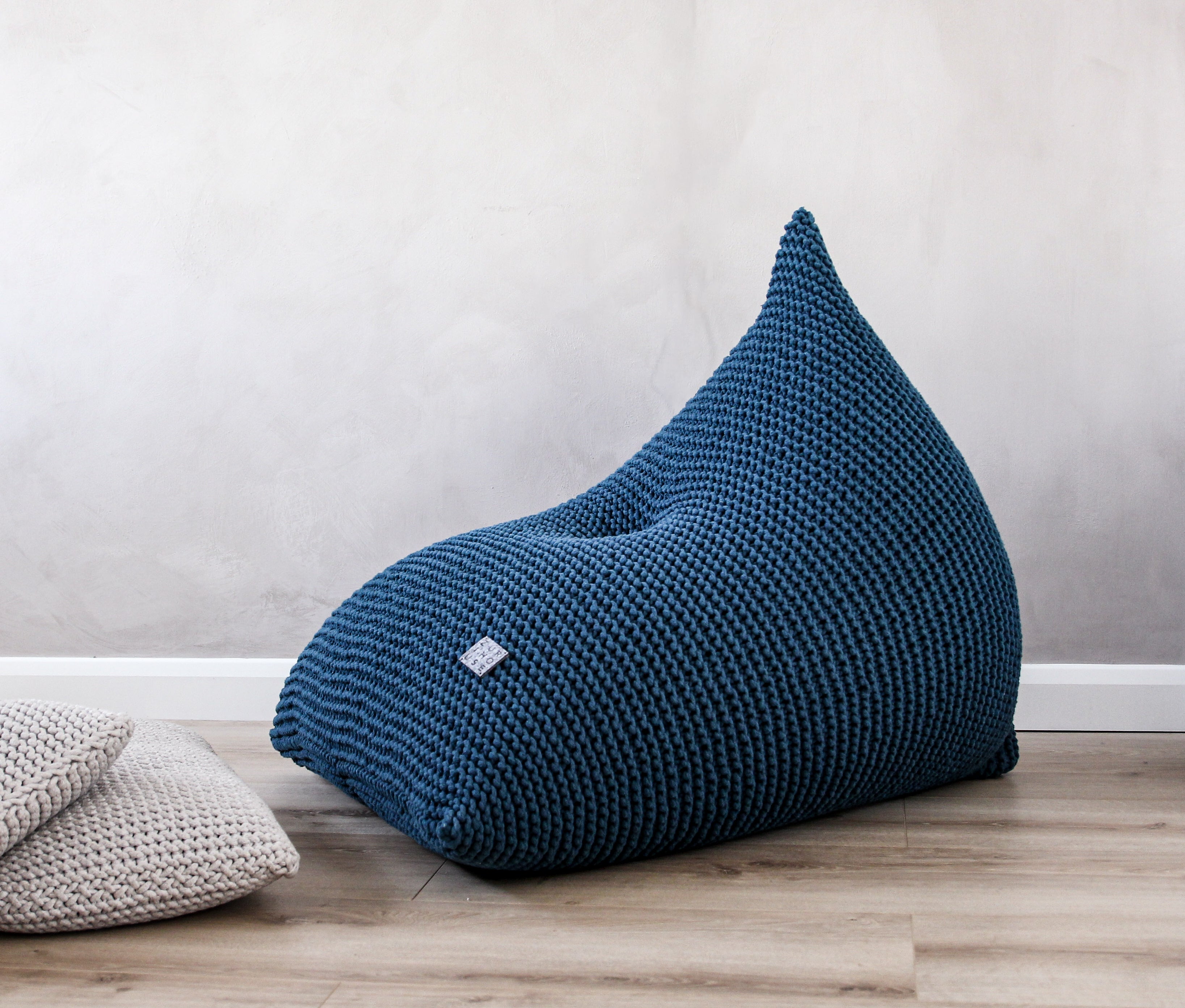 Knitted Bean Bag Kids - Petrol