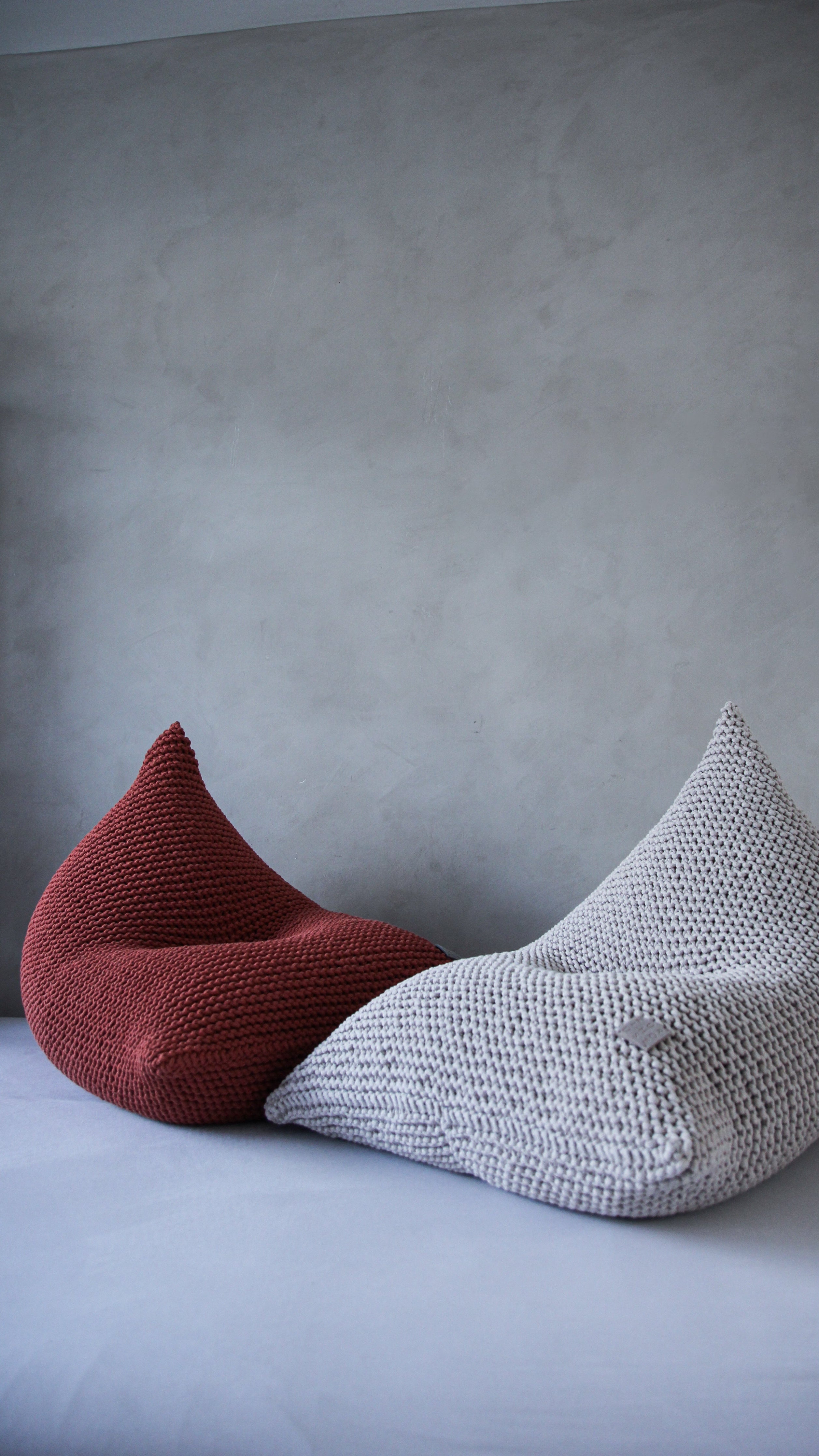 Knitted Bean Bag Kids - Terracotta