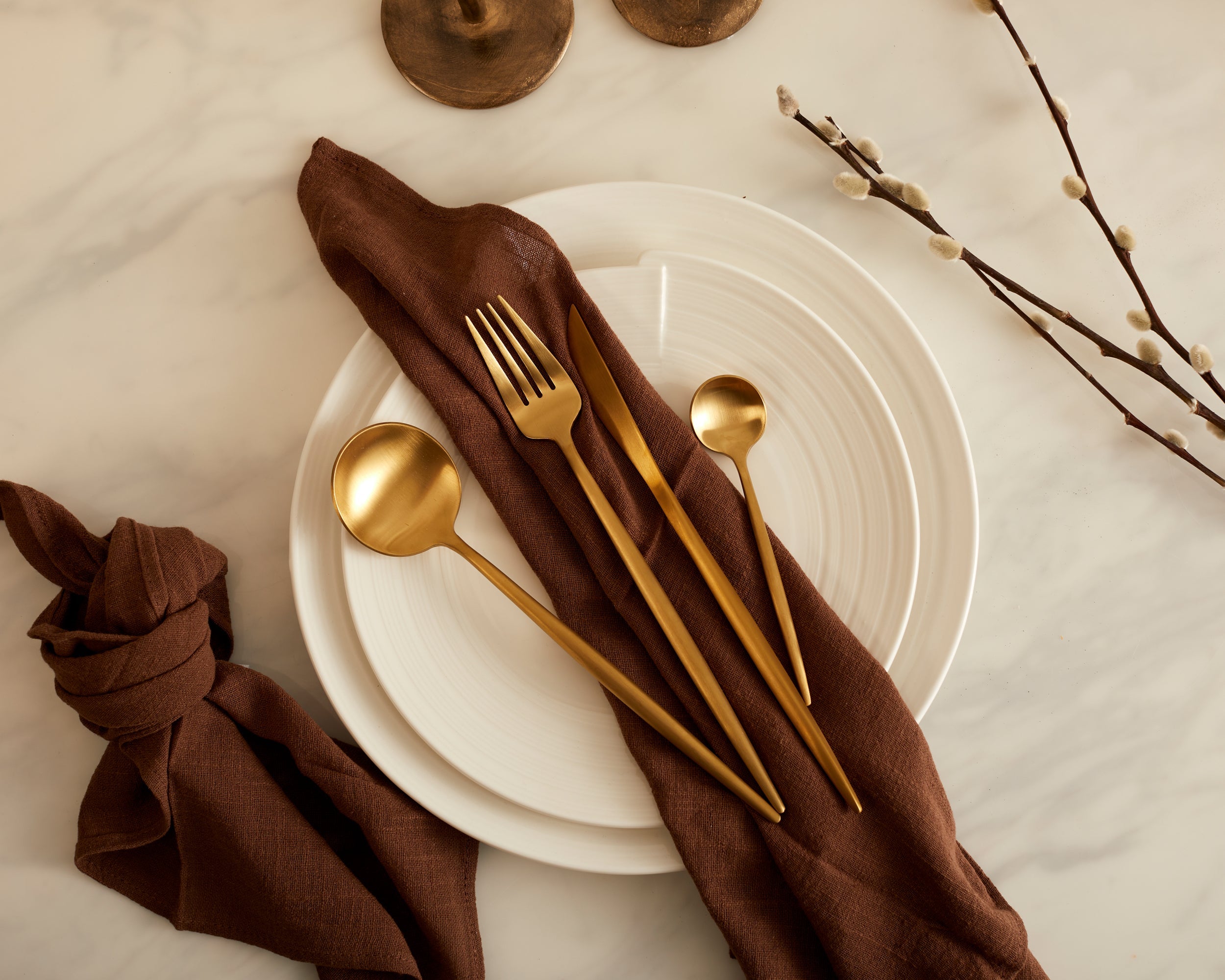 Indie Brown Cotton Gauze Table Napkin Set of 4