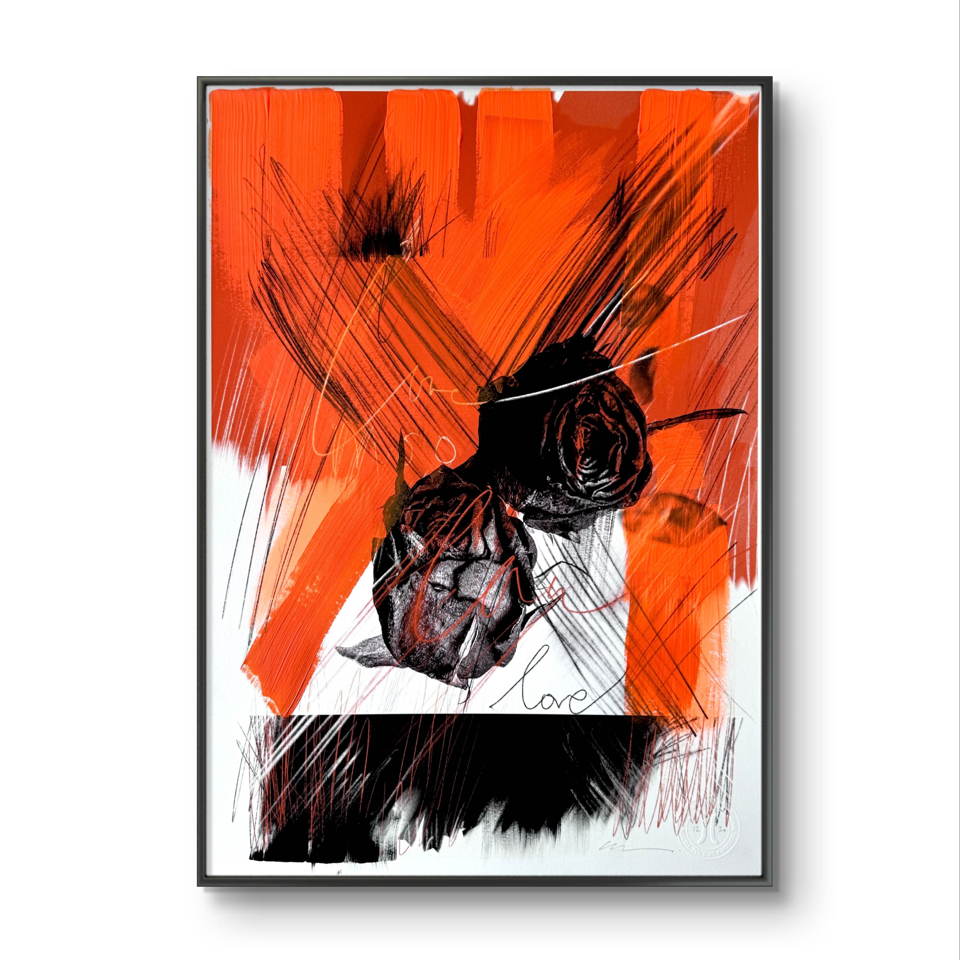 Sketchy Orange Roses