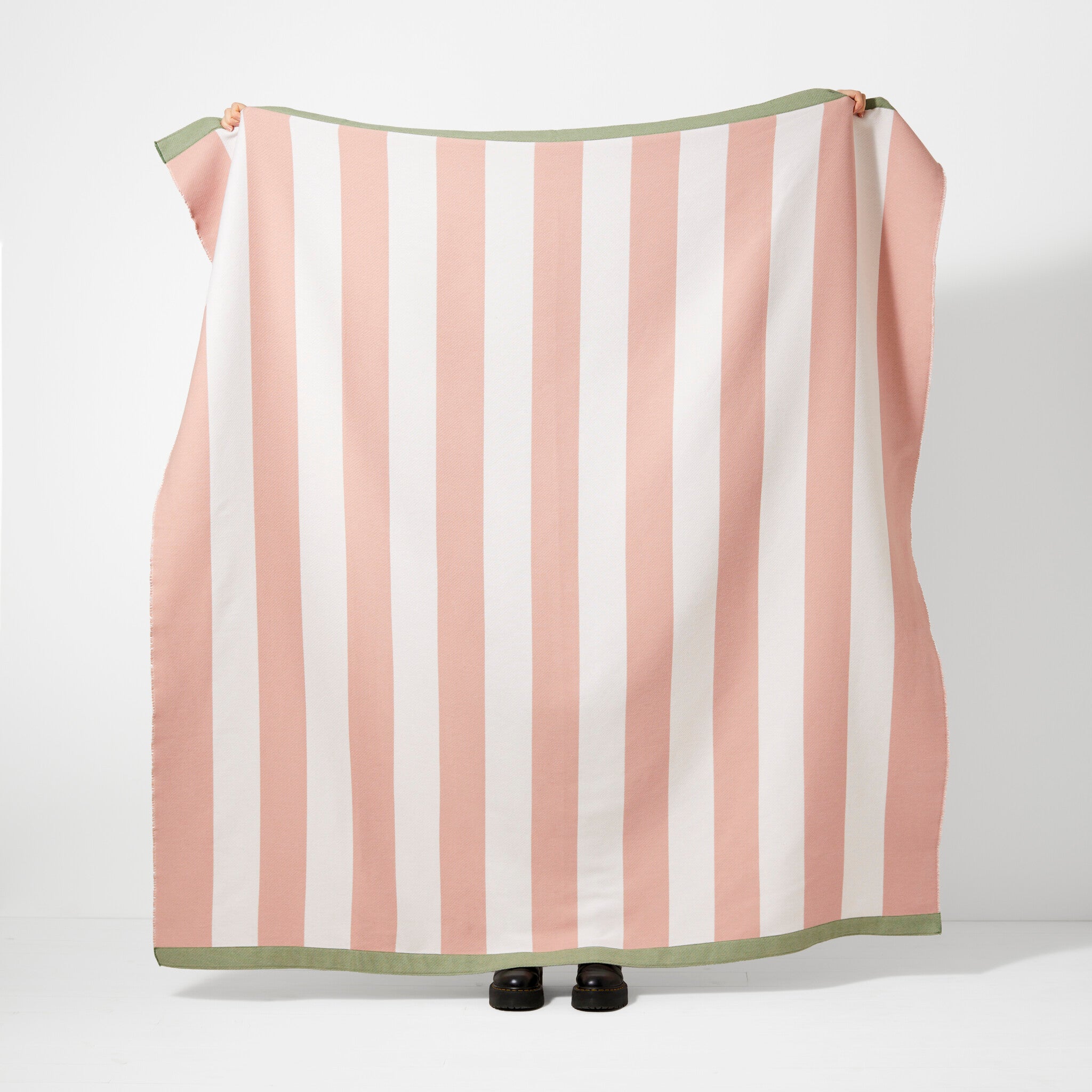Devon Stripe Large Recycled Cotton Throw