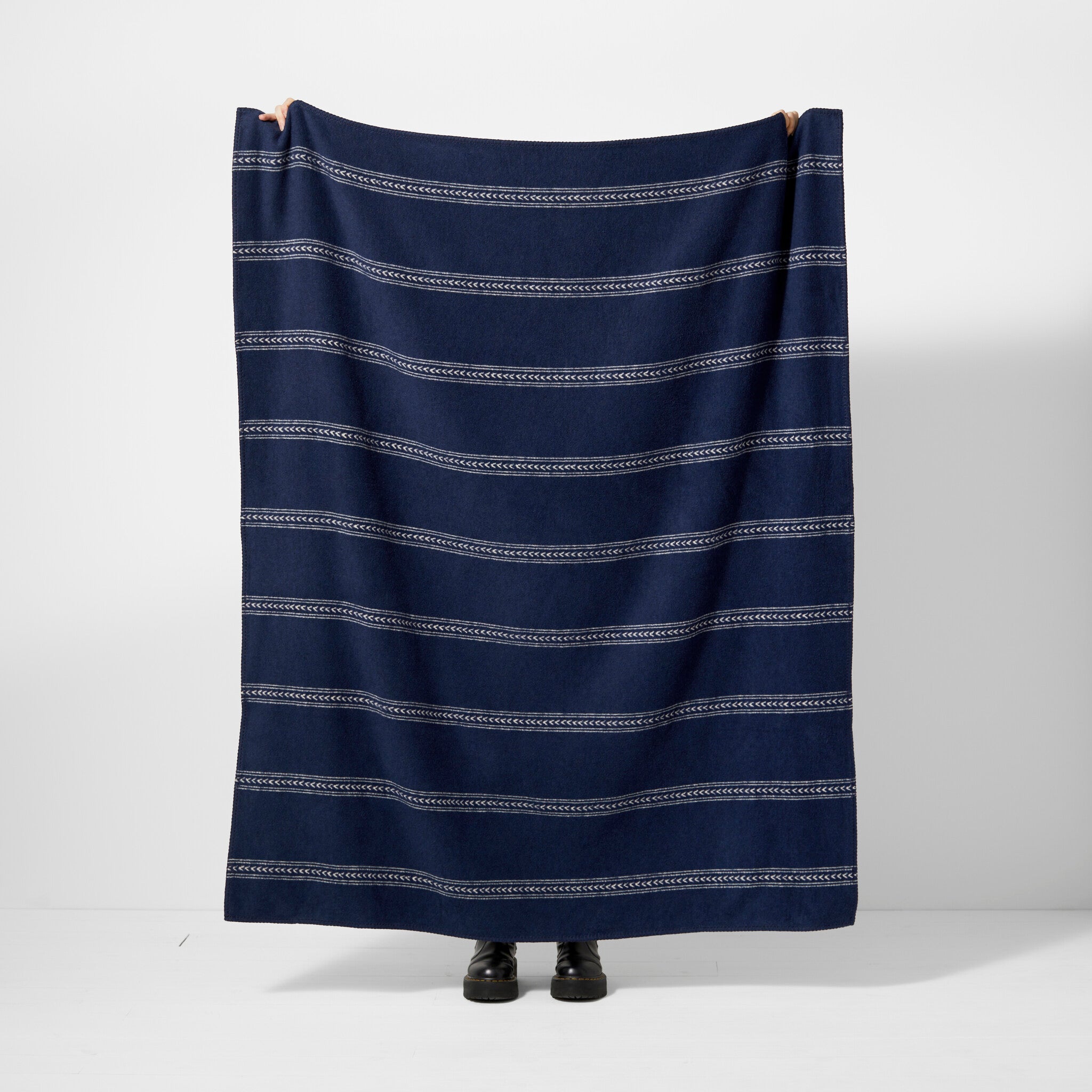 Pembroke Stripe Small Recycled Cotton Throw