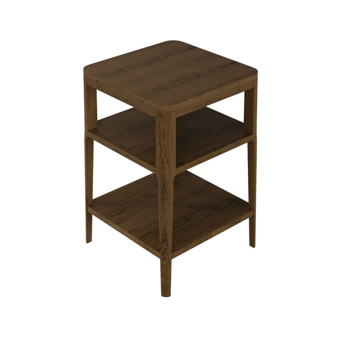Abby Brown End Table with Two Shelves