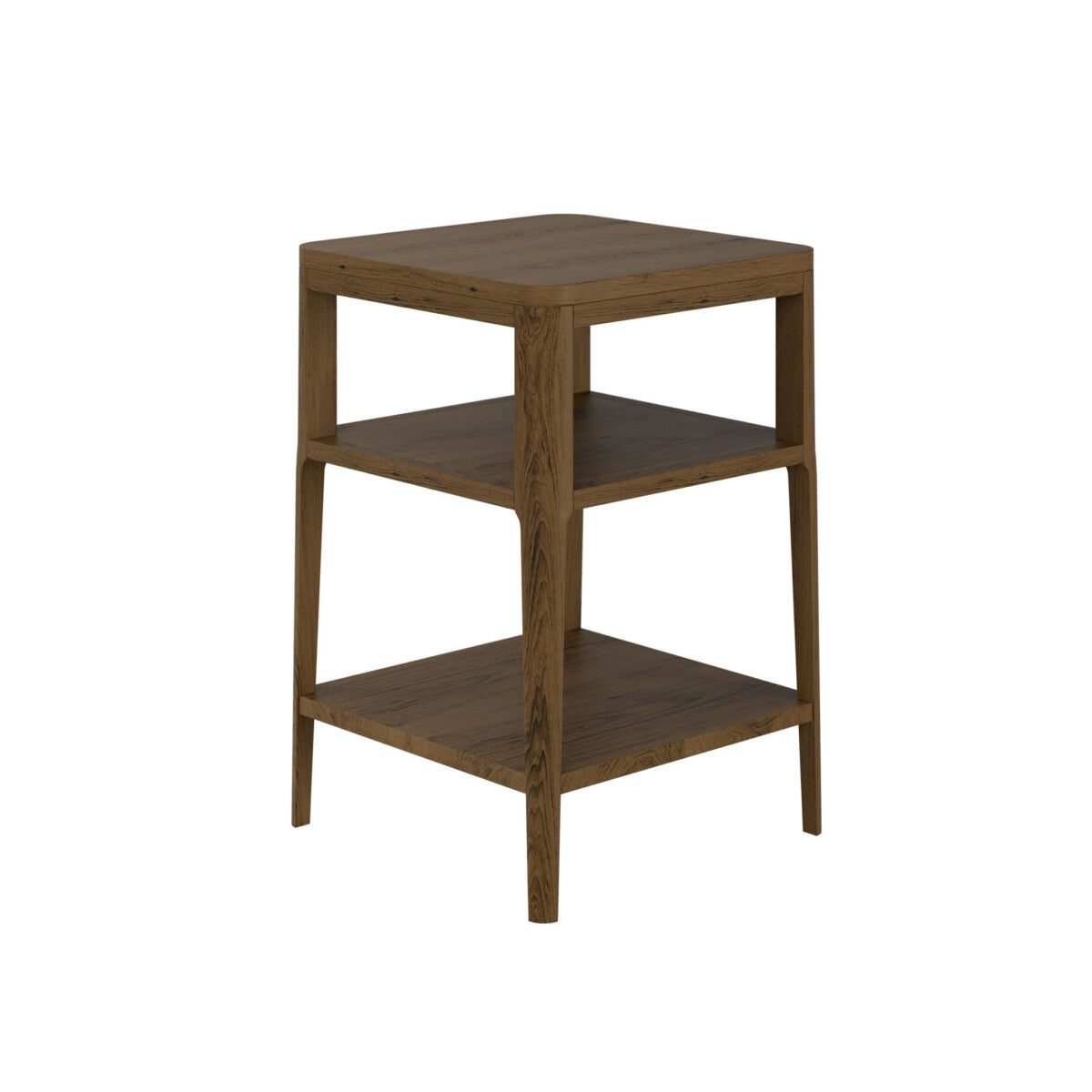 Abby Brown End Table with Two Shelves
