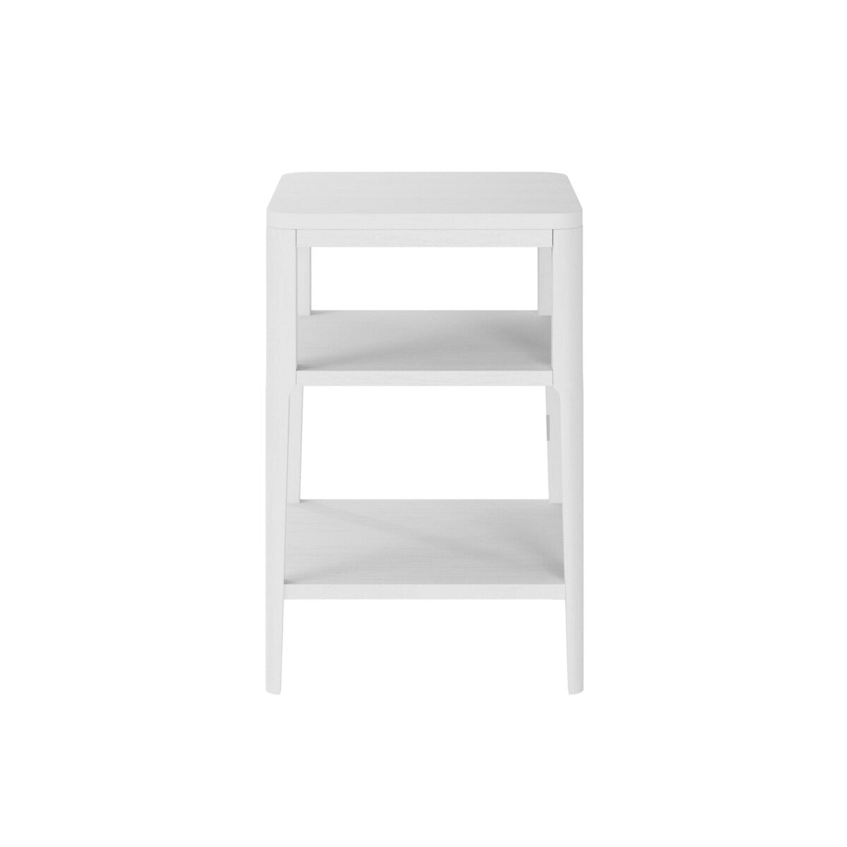 Abby White End Table with Two Shelves
