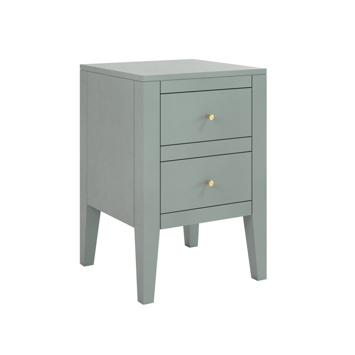 Aston Two-Drawer Bedside Table - Pigeon Grey