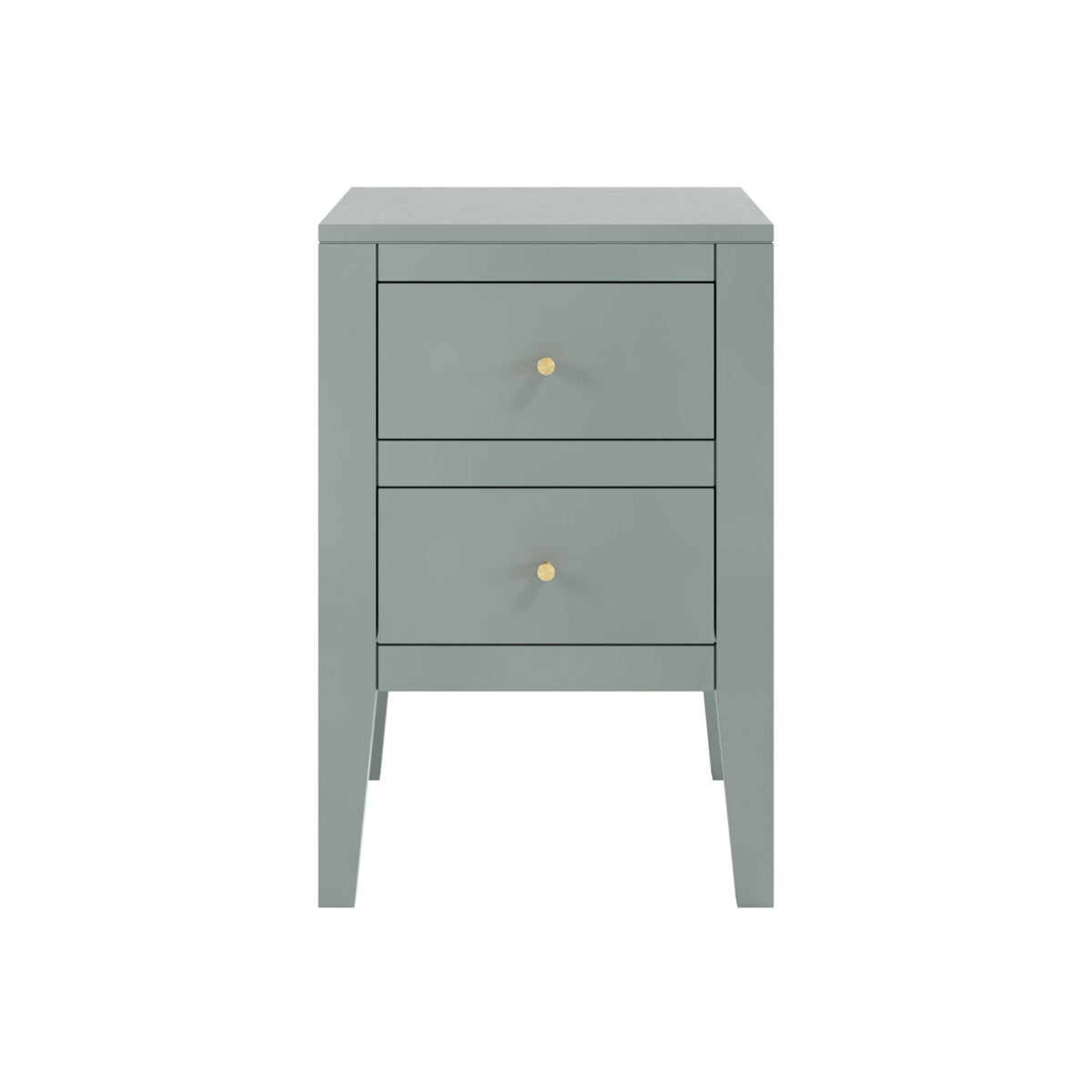 Aston Two-Drawer Bedside Table - Pigeon Grey