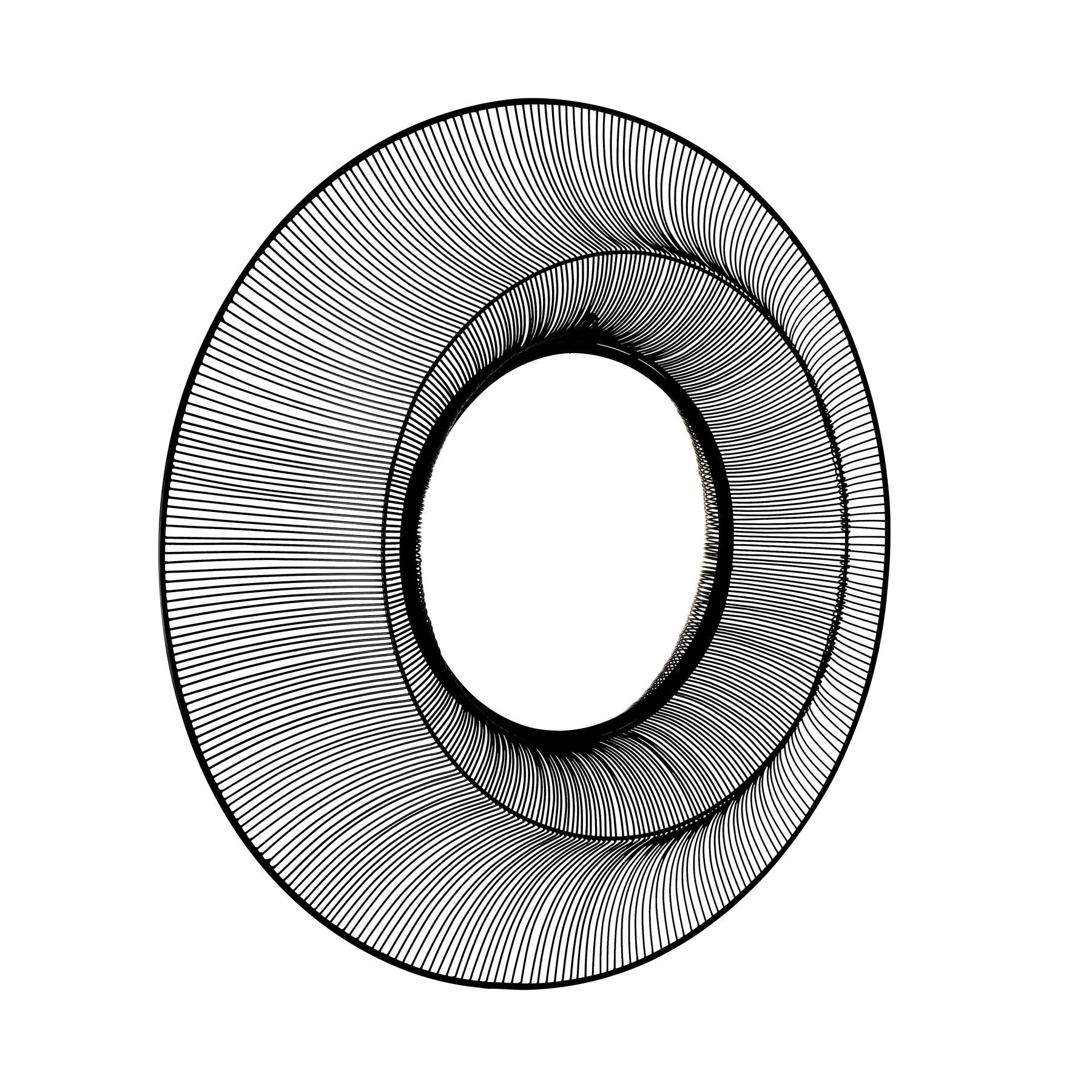 Black Large Wired Mirror