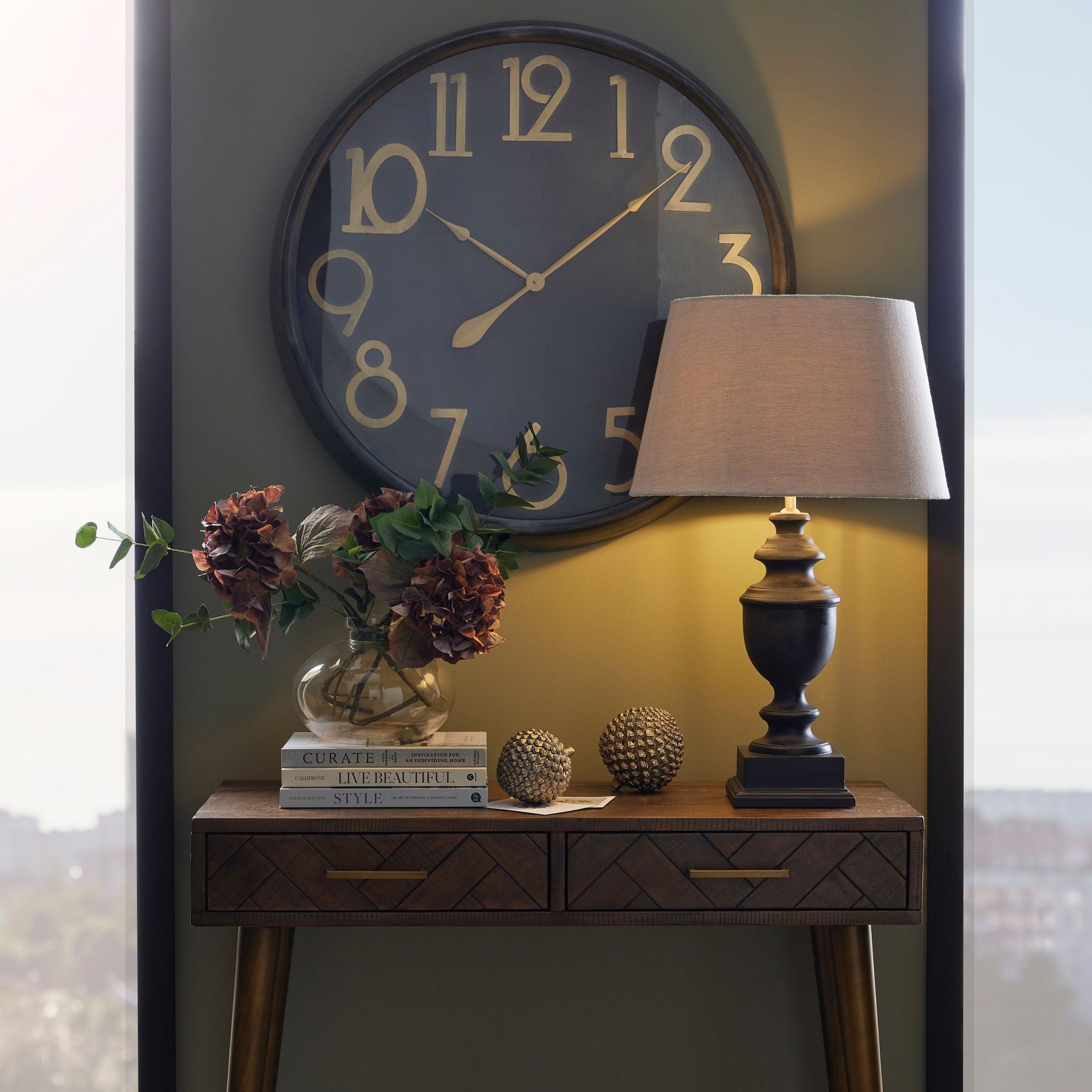 Bold Brass Clock
