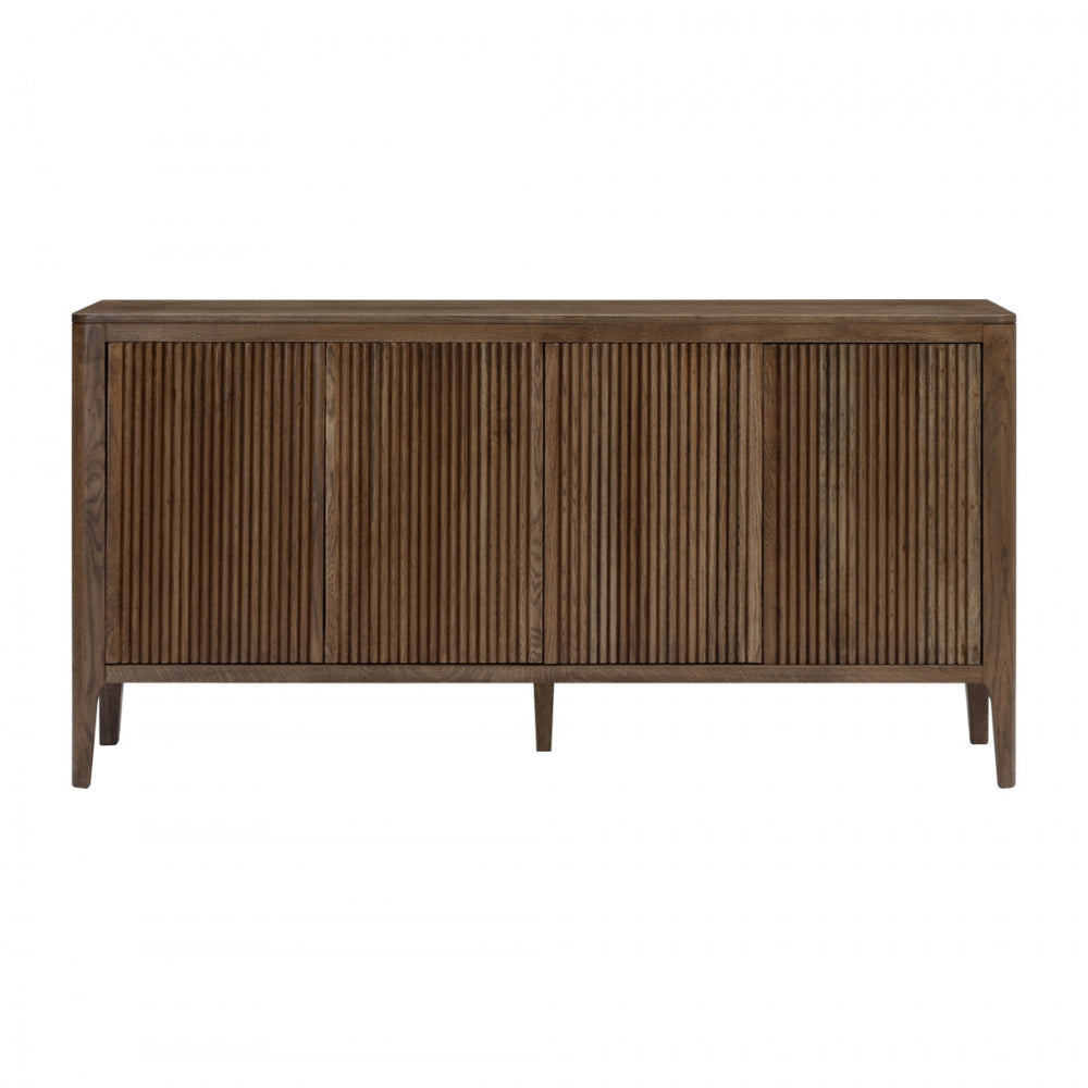 Abby Brown Ribbed Oak Sideboard