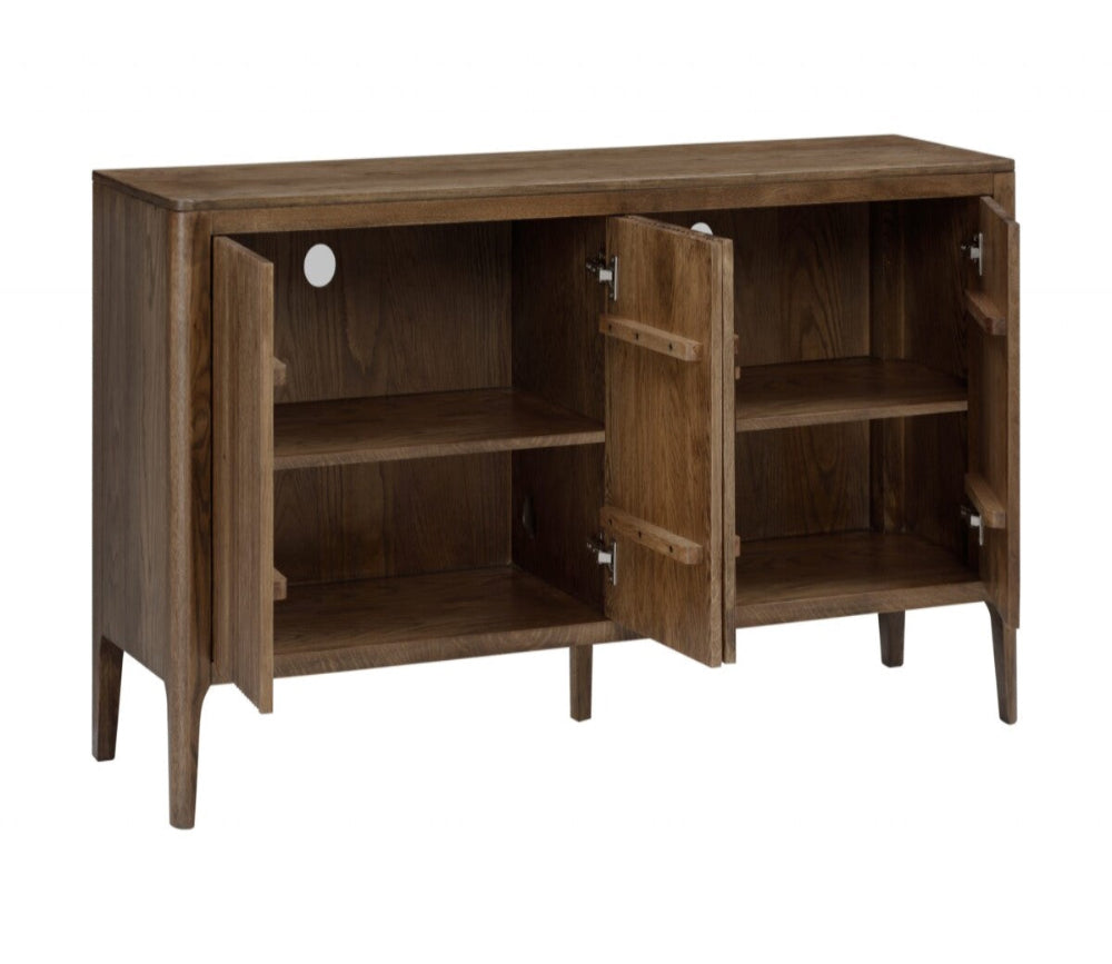 Abby Brown Ribbed Oak Sideboard