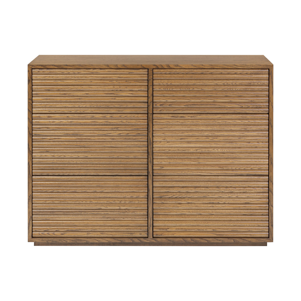 Camden Ribbed Walnut Chest of Drawers