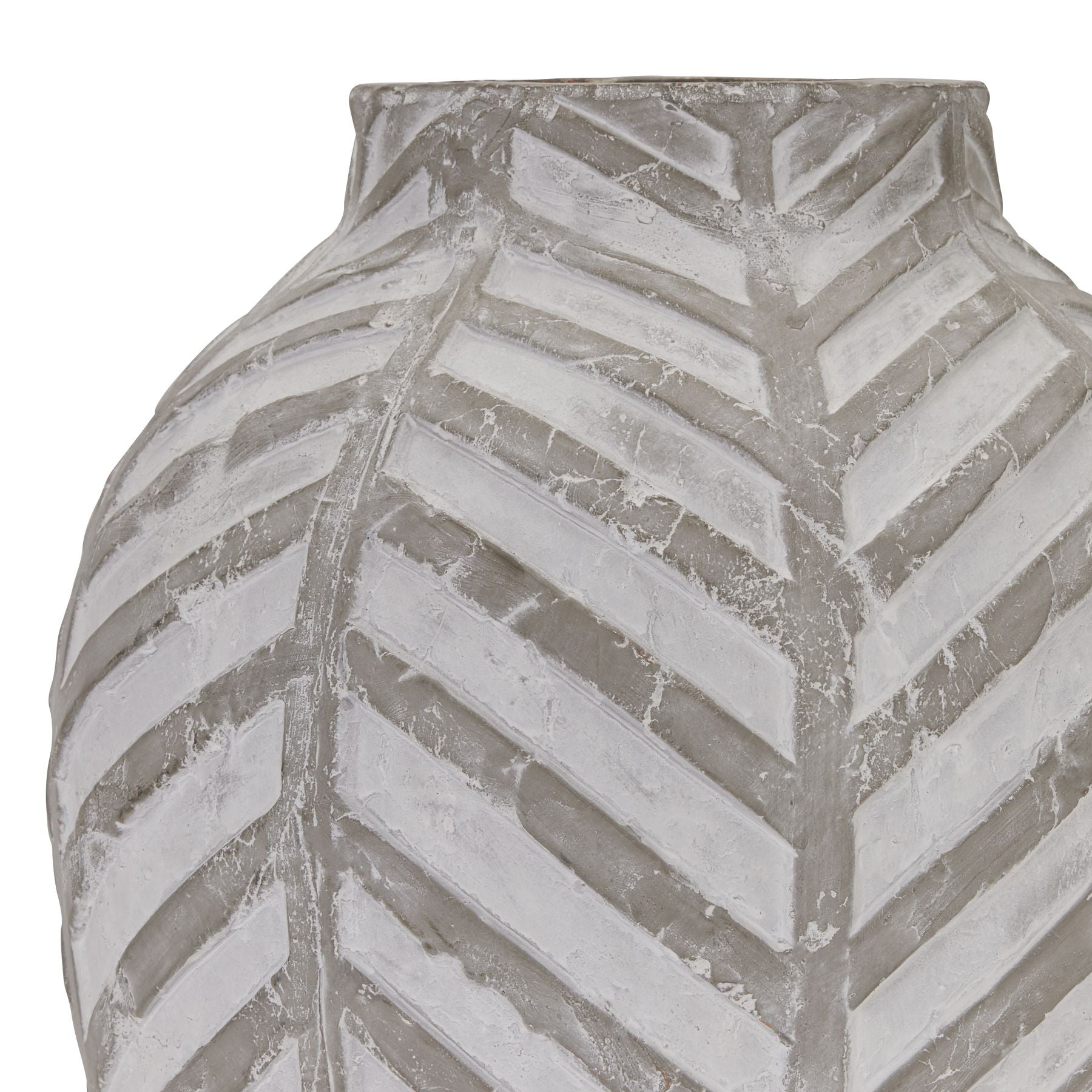 Chevron Stone Vase