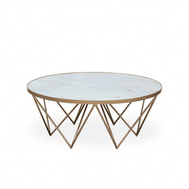 Chiswick Round Coffee Glass Top Table
