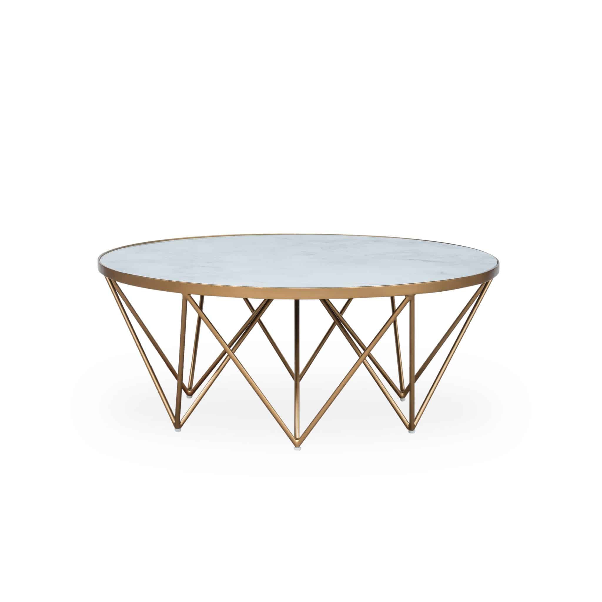 Chiswick Round Coffee Glass Top Table
