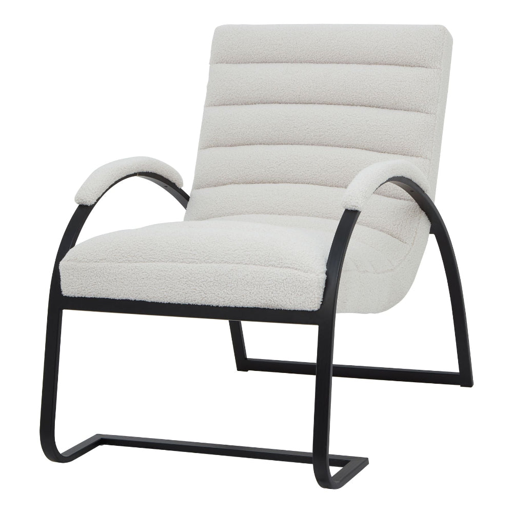 Lily Bouclé Ribbed Ark Chair