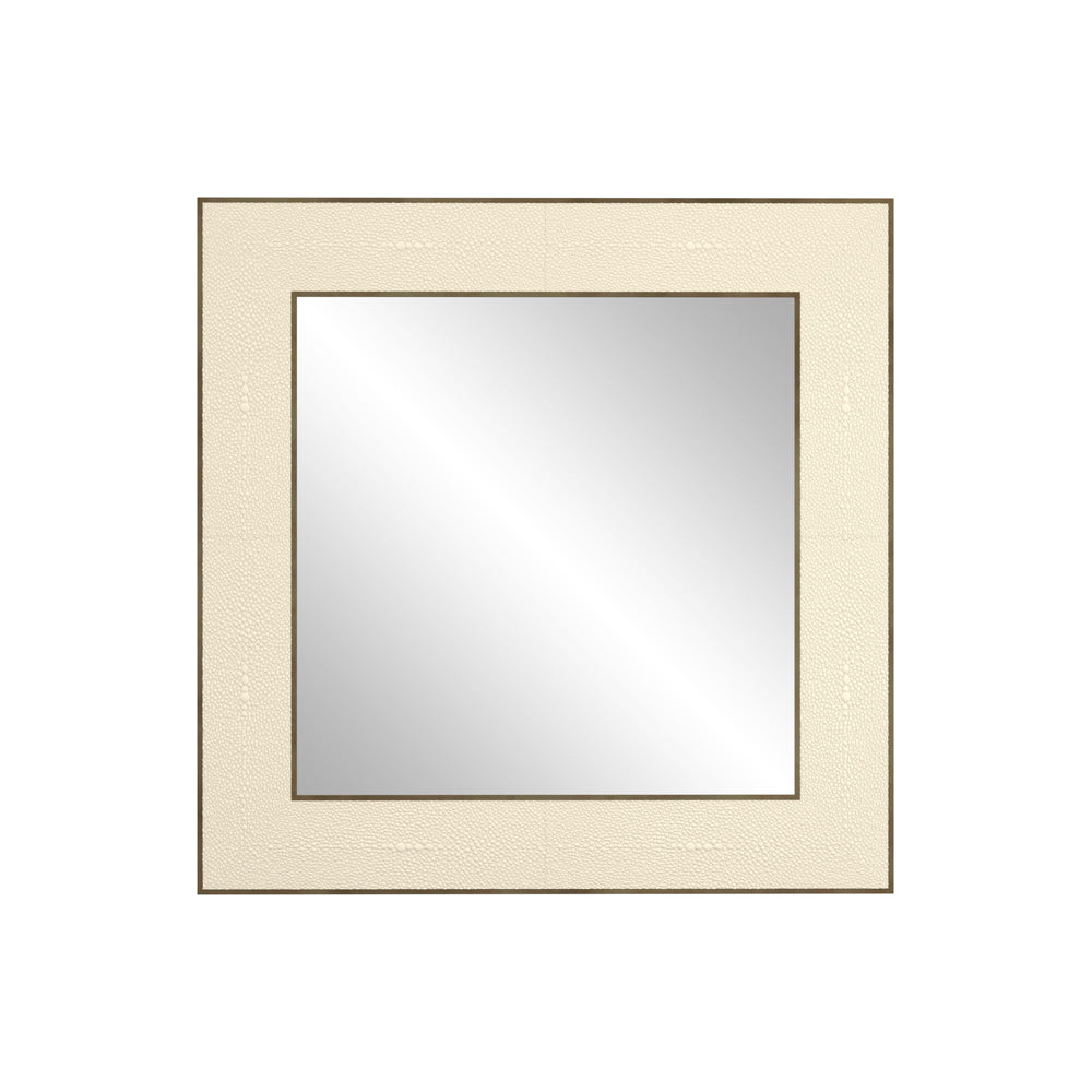 Metro Small Square Mirror - Ivory Shagreen