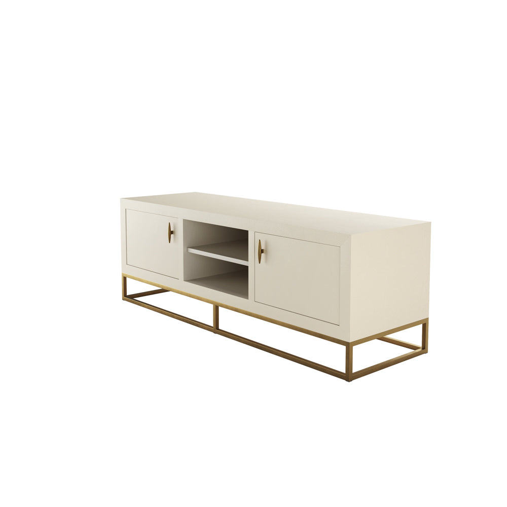 Metro TV Unit - Ivory Shagreen