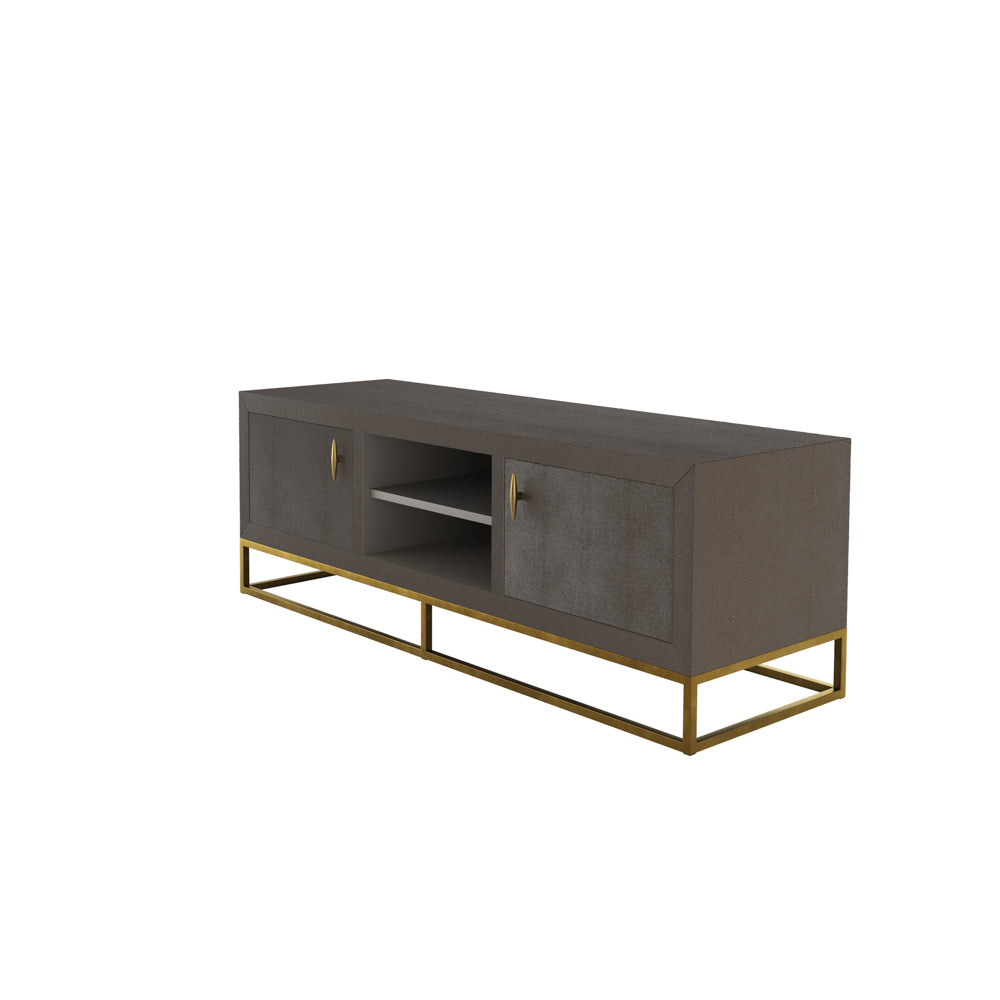 Metro TV Unit- Brown Shagreen