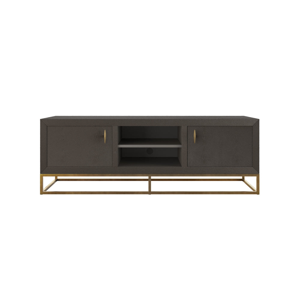 Metro TV Unit- Brown Shagreen