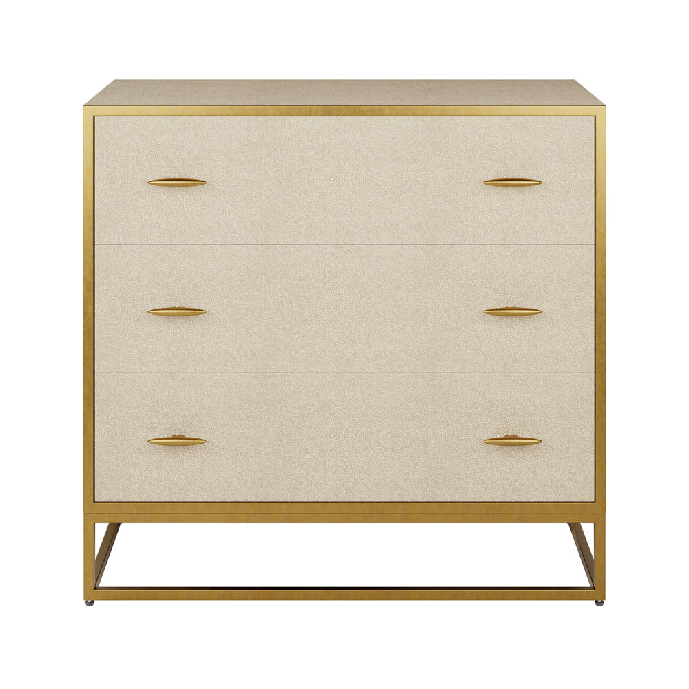 Metro Chest of Drawers- Ivory Shagreen