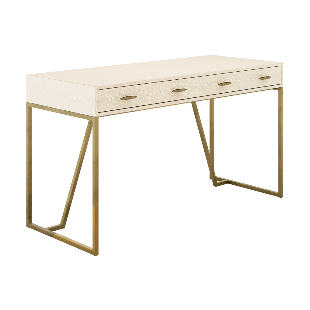 Metro Desk- Ivory Shagreen