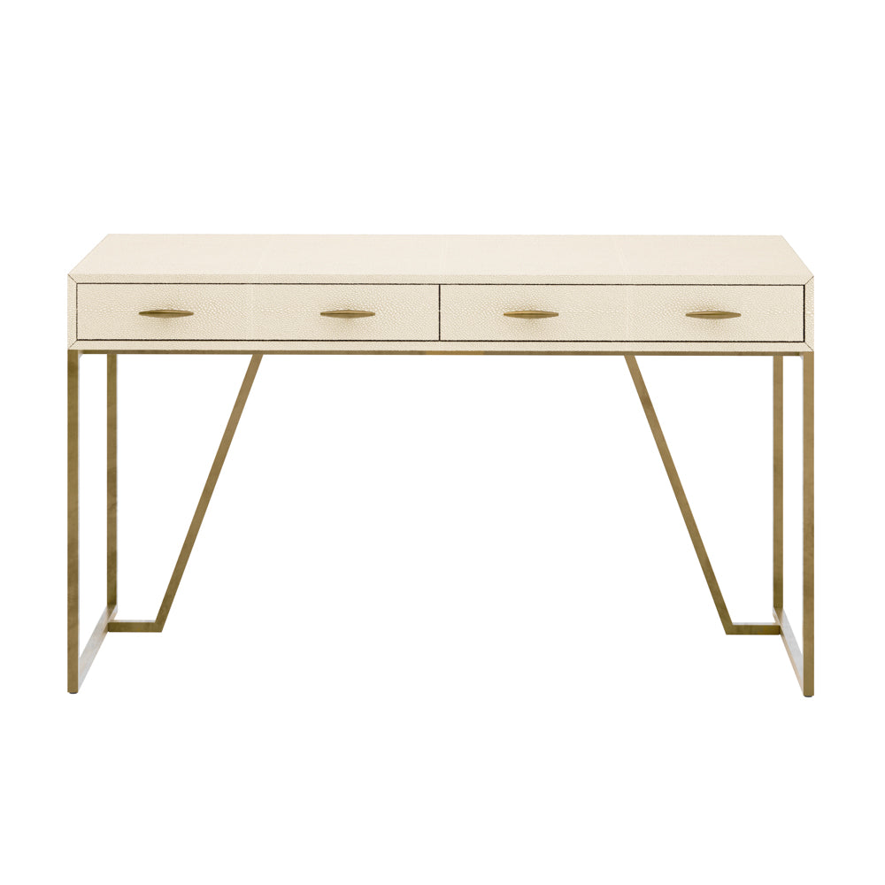 Metro Desk- Ivory Shagreen