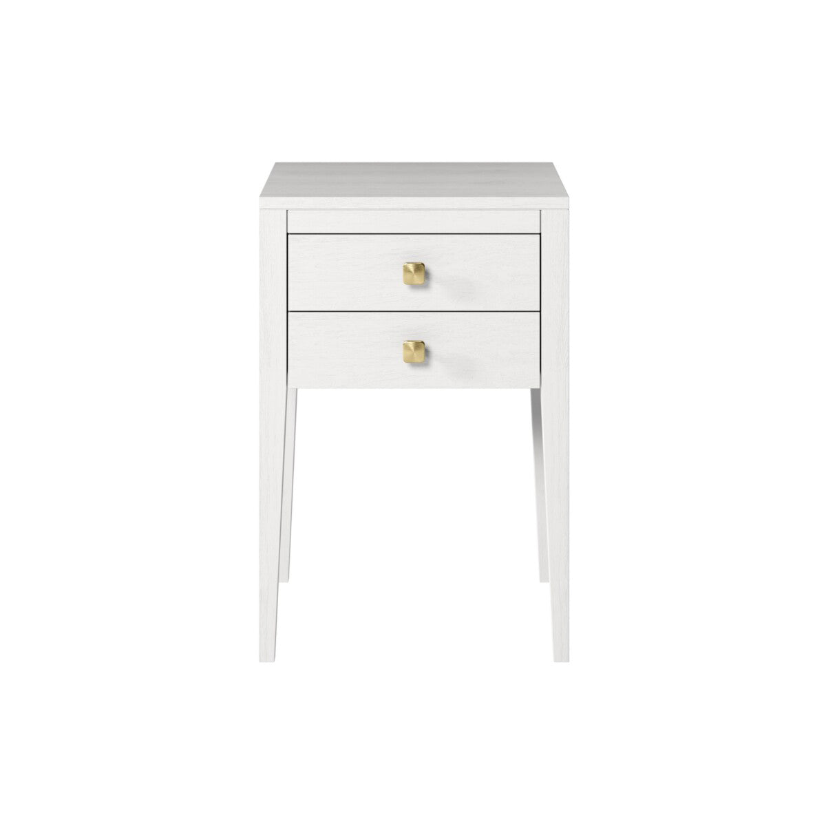 Rochester Two-Drawer White Bedside Table