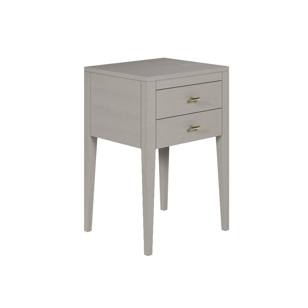 Rosie Two Drawer Bedside Table - Grey