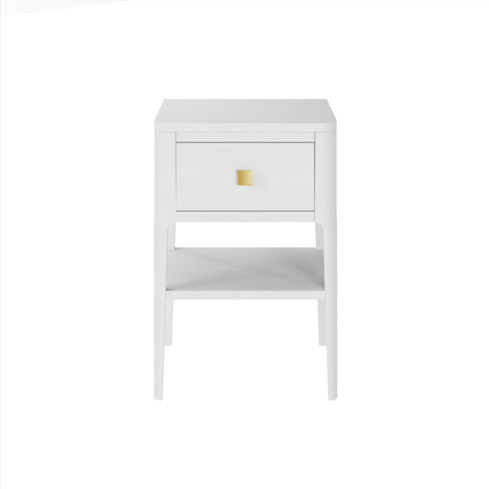 Abby White Bedside Table