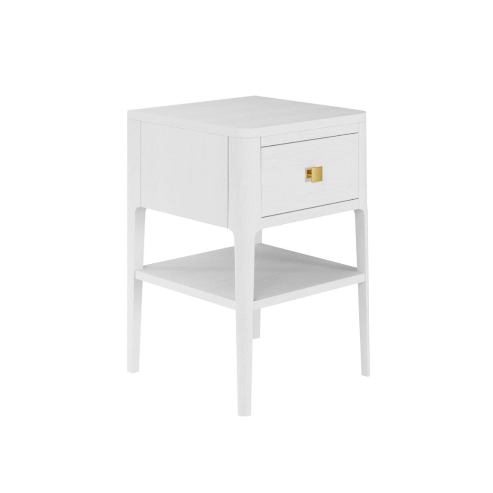 Abby White Bedside Table