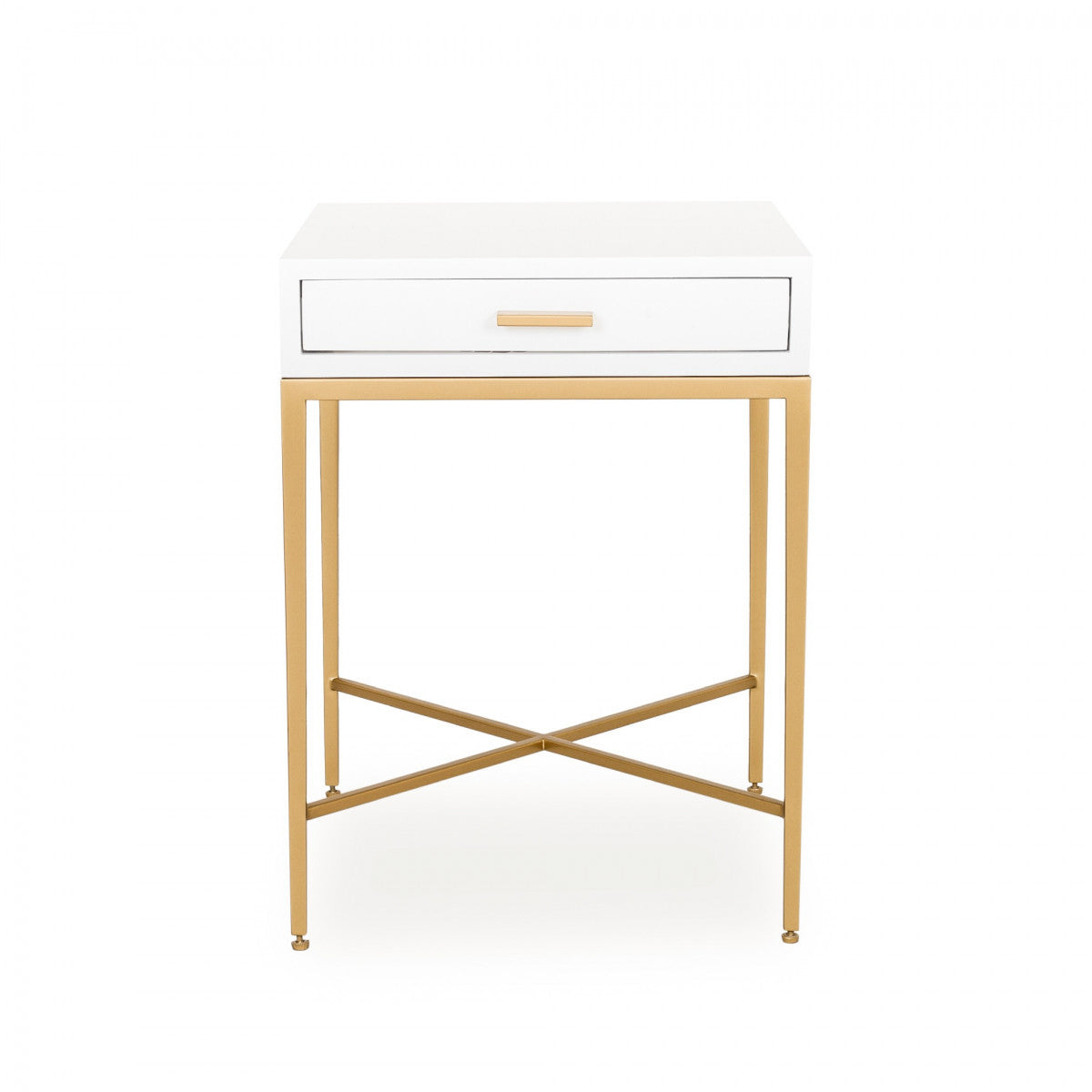 Blanc Gloss One Drawer White Bedside Table