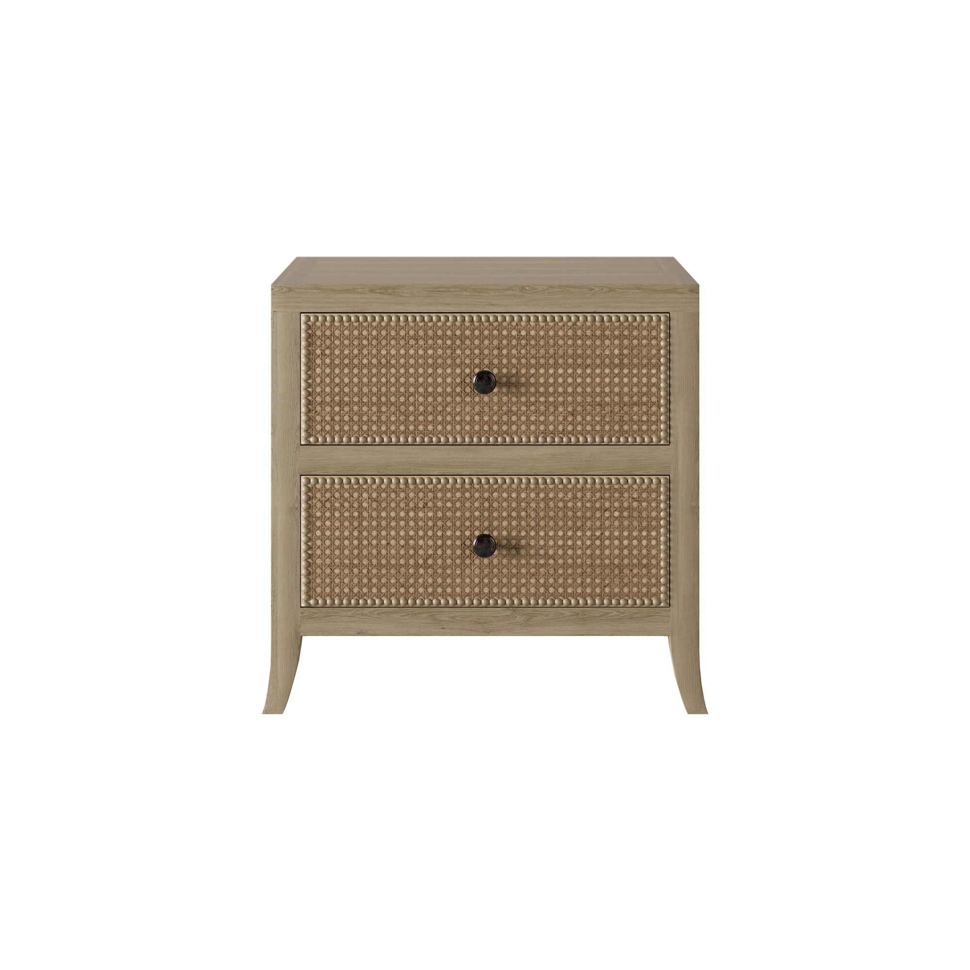 Meadow Oak Two drawer bedside table
