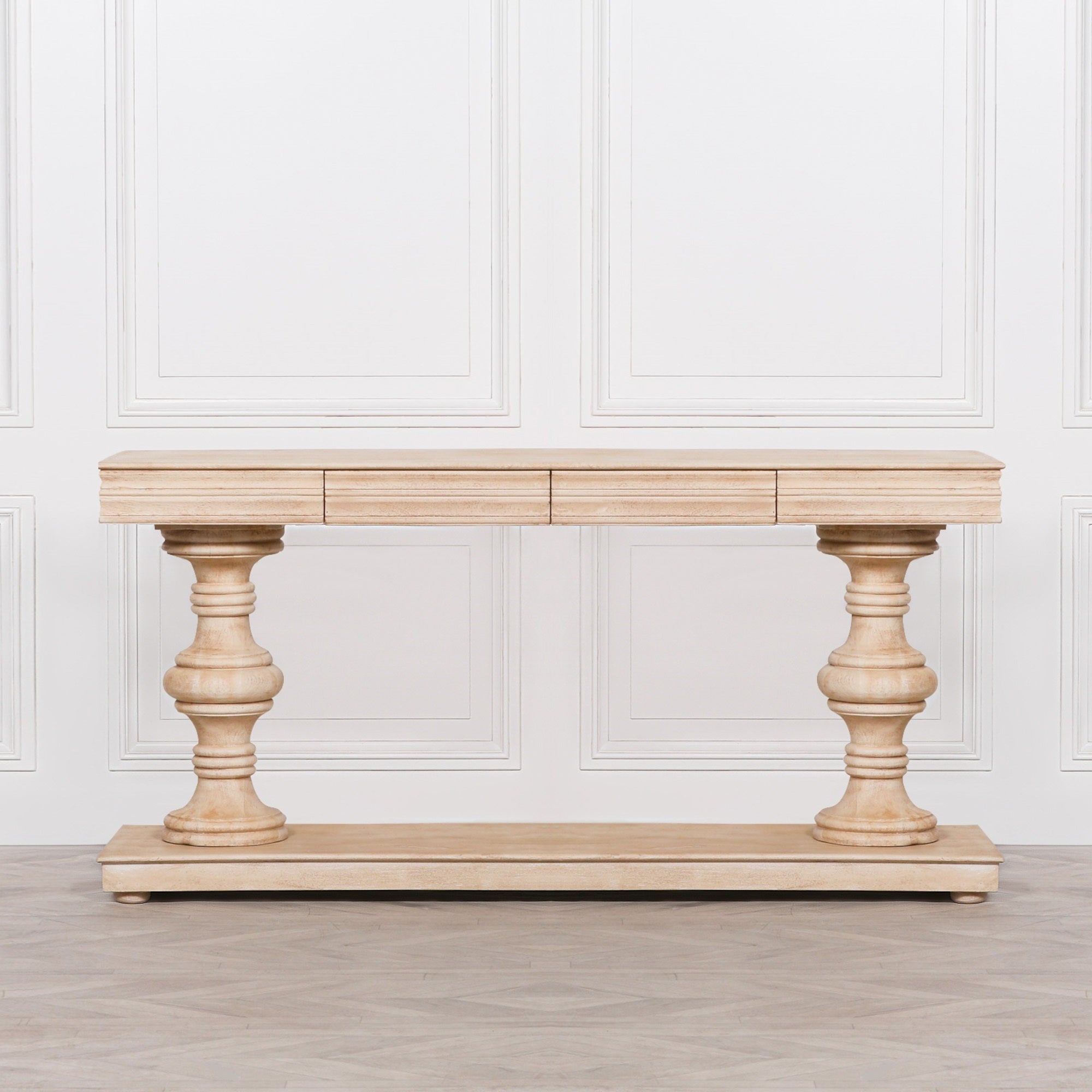 Wooden Console Table with Drawers