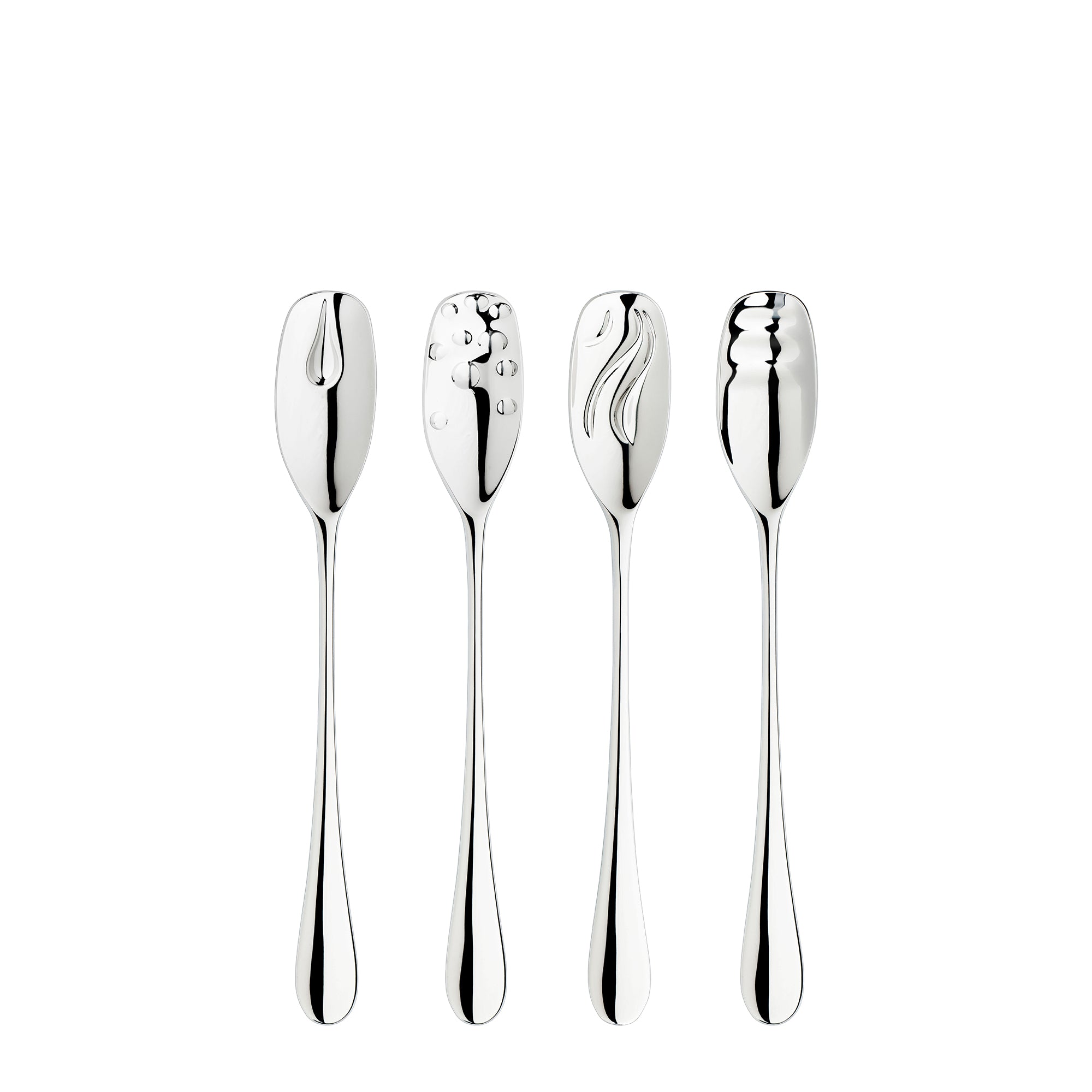 Mulberry Mirror 4 Piece Textured Spoon Set