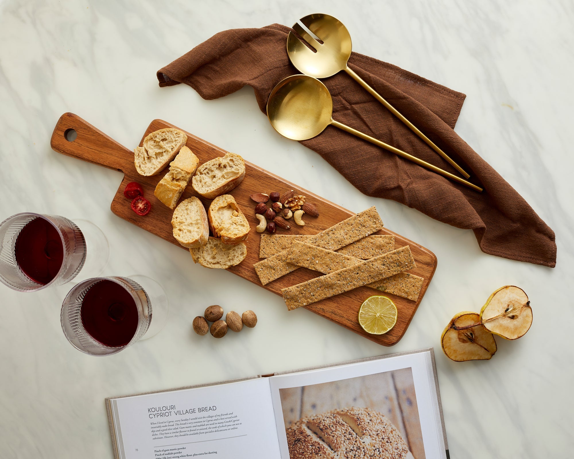 Malli Wood Serving Board With Handle