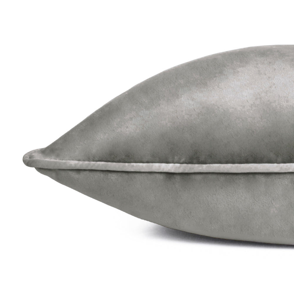 Meridian Velvet Cushion Charcoal/Dove