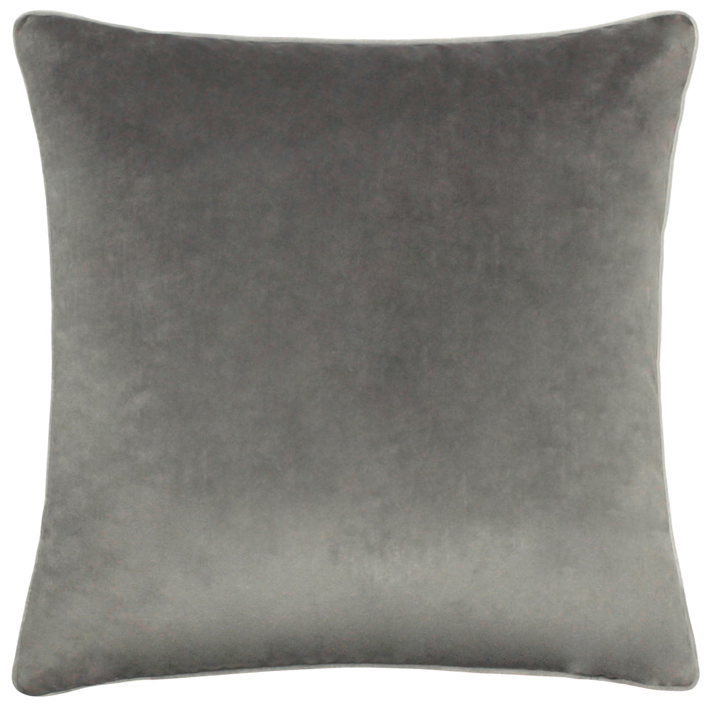Meridian Velvet Cushion Charcoal/Dove