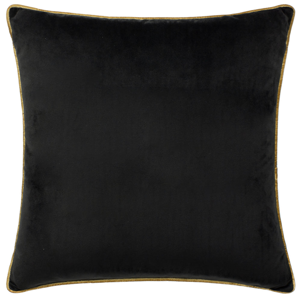 Meridian Velvet Cushion Black/Gold
