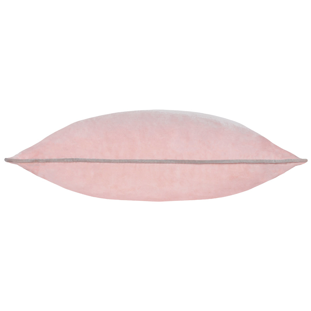 Meridian Velvet Cushion Blush/Grey