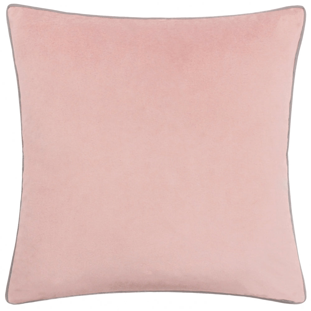 Meridian Velvet Cushion Blush/Grey