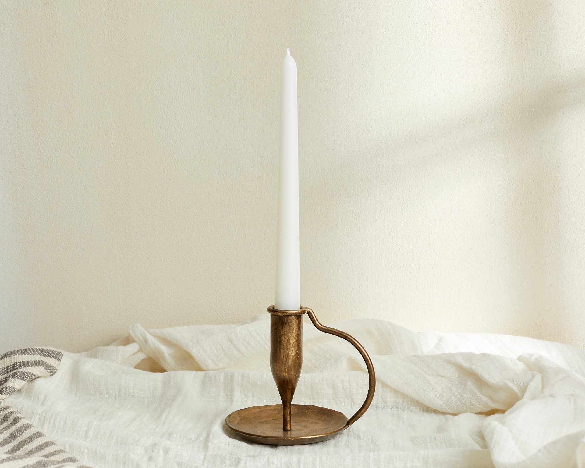 Doré Gold Iron Candle Holder