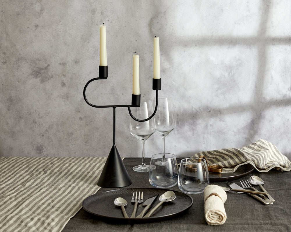 Kålf Black Iron Candelabra