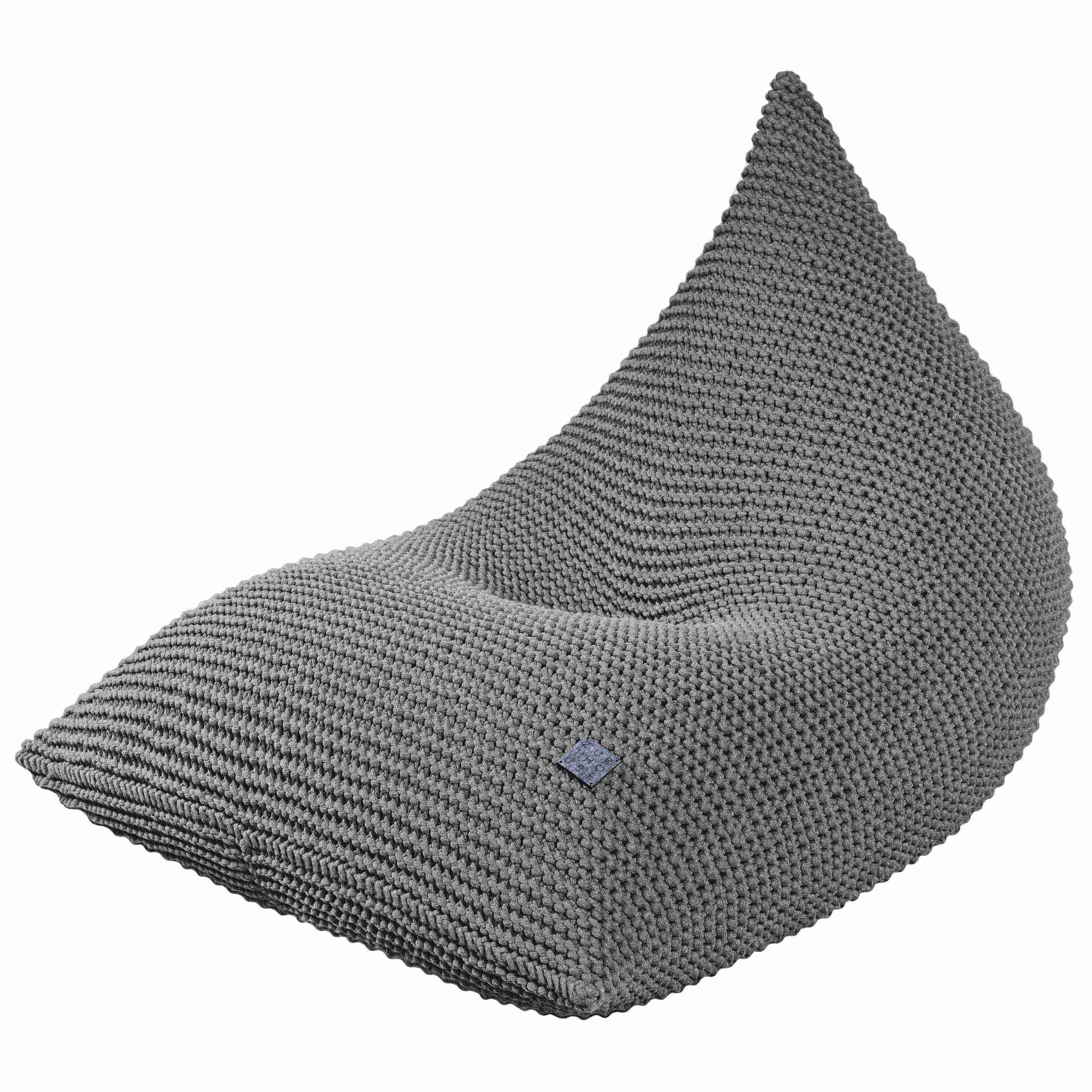 Knitted Bean Bag - Dark Grey