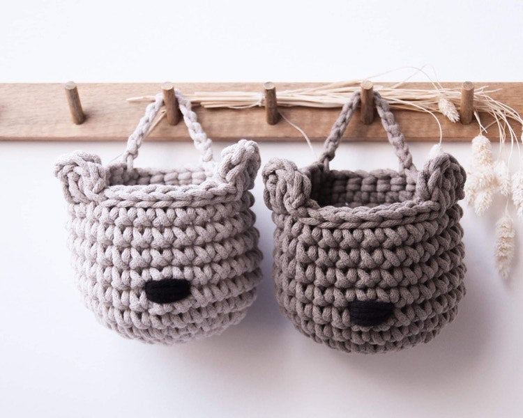 Bear Basket - Dark Grey
