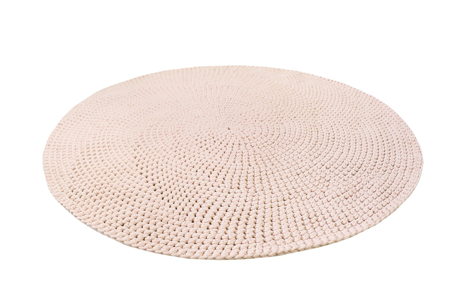 Crochet Rug Moon - Pale Pink
