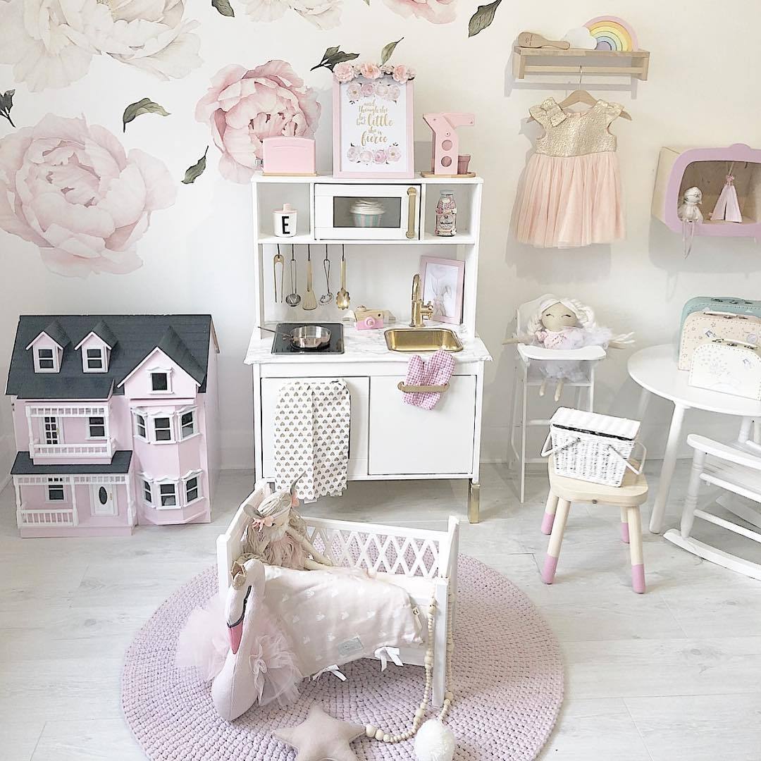 Crochet Rug Moon - Pale Pink