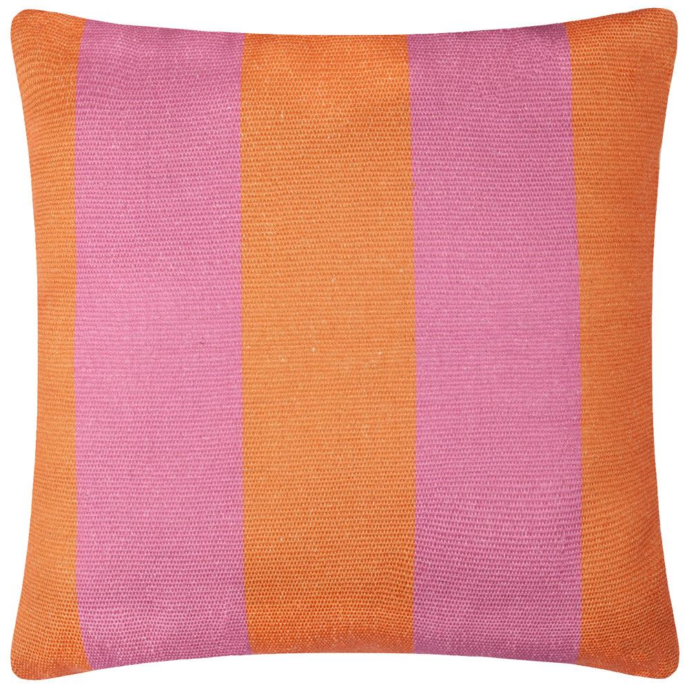 Deck Stripe Woven Outdoor Cushion Orange/Pink